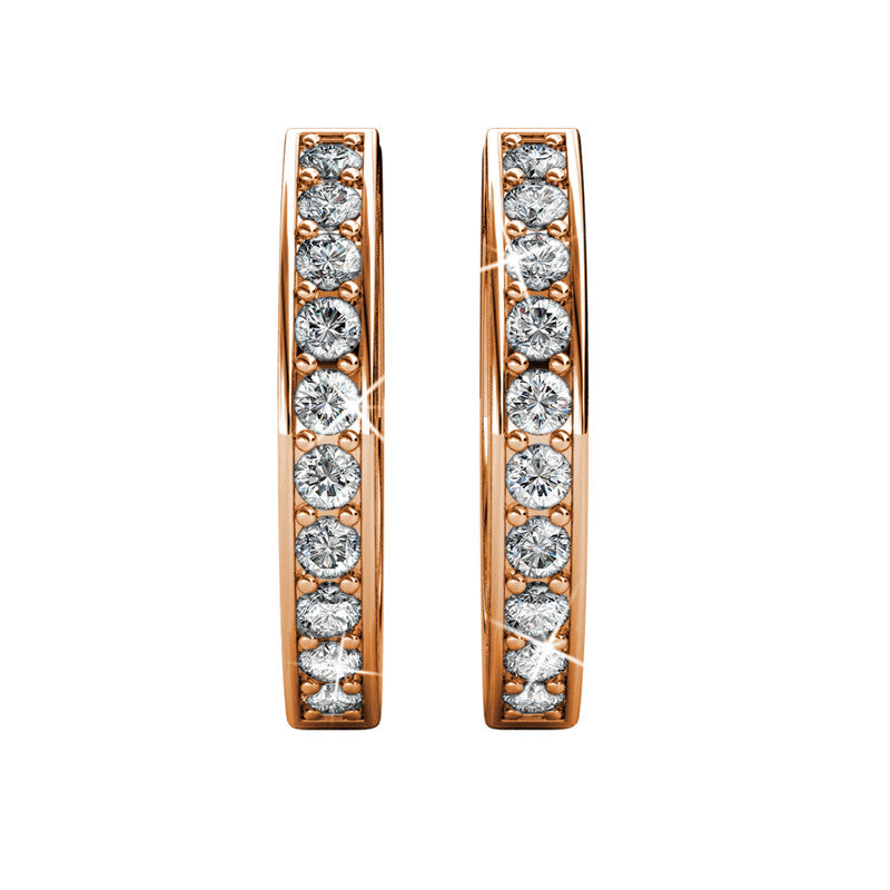 Caring Clip Earrings, Cyncerity Jewellery with crystals from Swarovski®