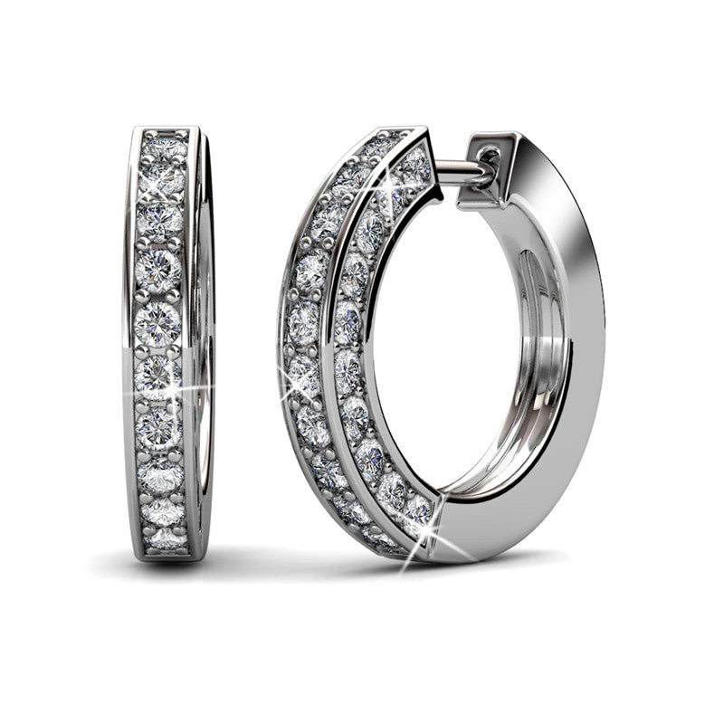 Caring Clip Earrings, Cyncerity Jewellery with crystals from Swarovski®