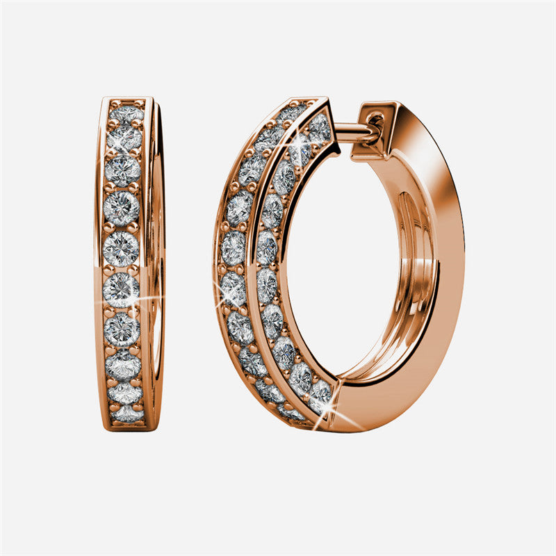Caring Clip Earrings, Cyncerity Jewellery with crystals from Swarovski®