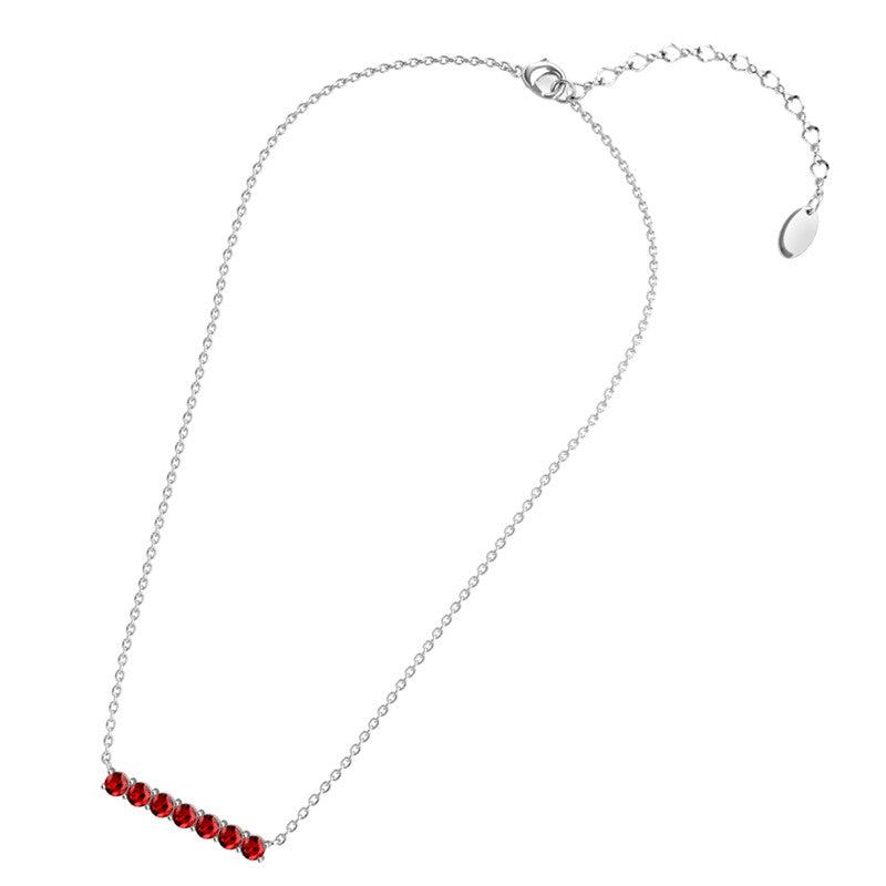 Lucky Seven Birthstone Pendant, Cyncerity Jewellery with crystals from Swarovski®