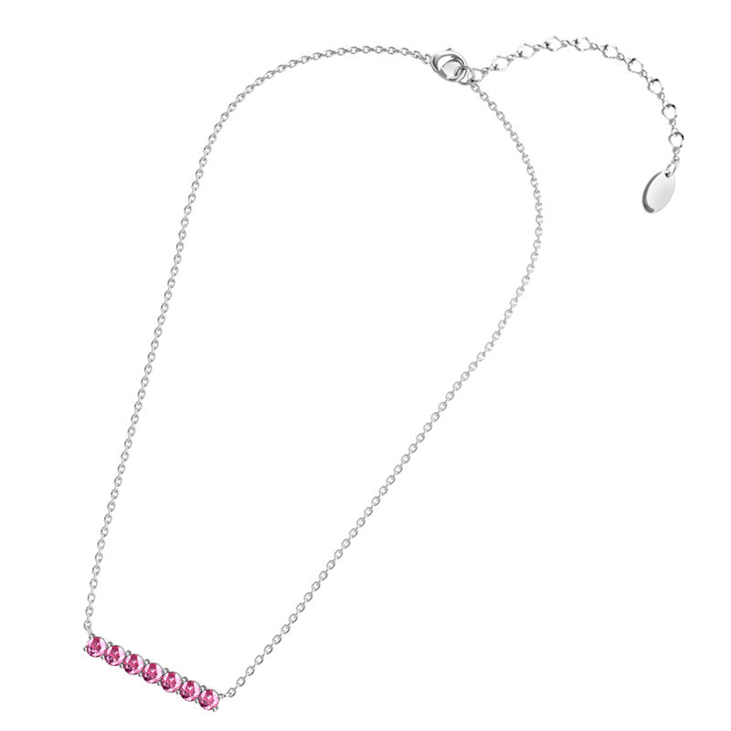 Lucky Seven Birthstone Pendant, Cyncerity Jewellery with crystals from Swarovski®