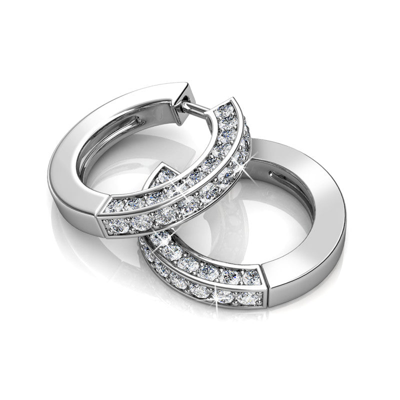 Caring Clip Earrings, Cyncerity Jewellery with crystals from Swarovski®