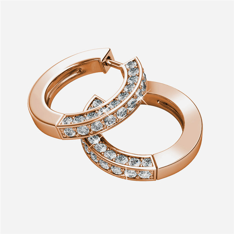 Caring Clip Earrings, Cyncerity Jewellery with crystals from Swarovski®