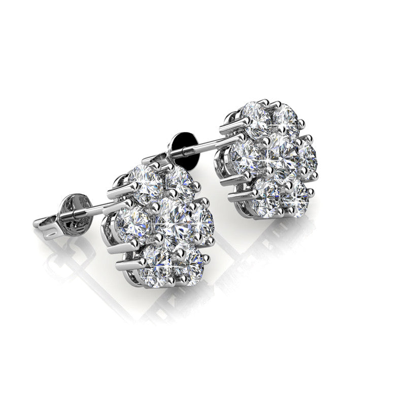 Fleur Earrings, Cyncerity Jewellery with crystals from Swarovski®