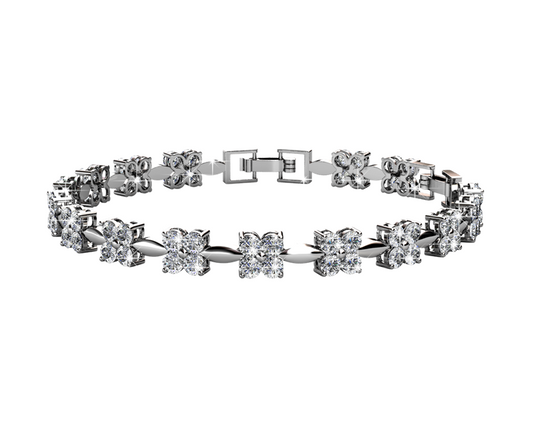 Sweet Bracelet, Cyncerity Jewellery in White Gold with crystals from Swarovski®
