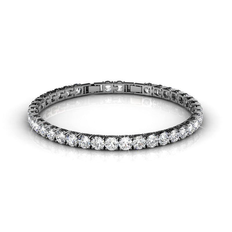 Tennis Bracelet, Cyncerity Jewellery in Rose Gold or White Gold with crystals from Swarovski®
