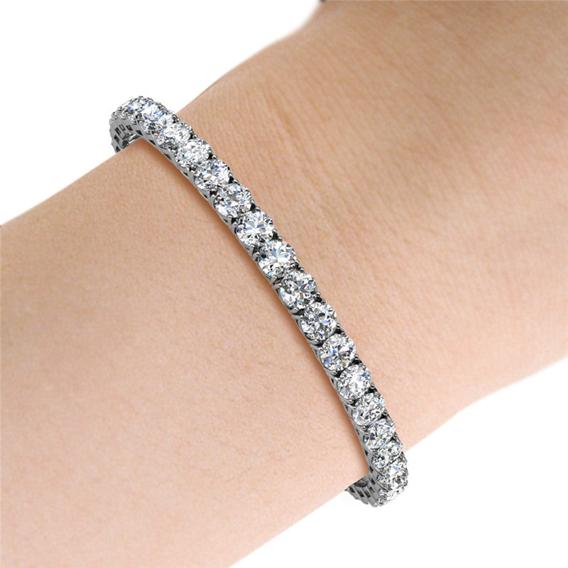 Tennis Bracelet, Cyncerity Jewellery in Rose Gold or White Gold with crystals from Swarovski®