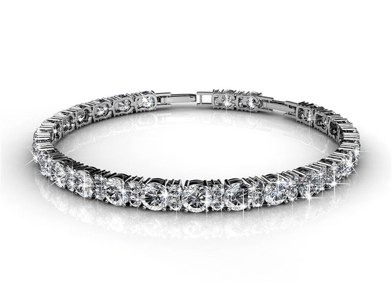 Joyful Bracelet, Cyncerity Jewellery in Rose Gold or White Gold with crystals from Swarovski®