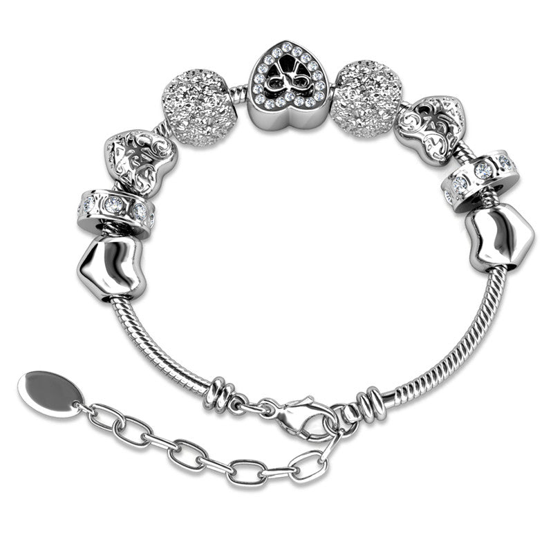 Jetaime Charm Bracelet, Cyncerity Jewellery with crystals from Swarovski®