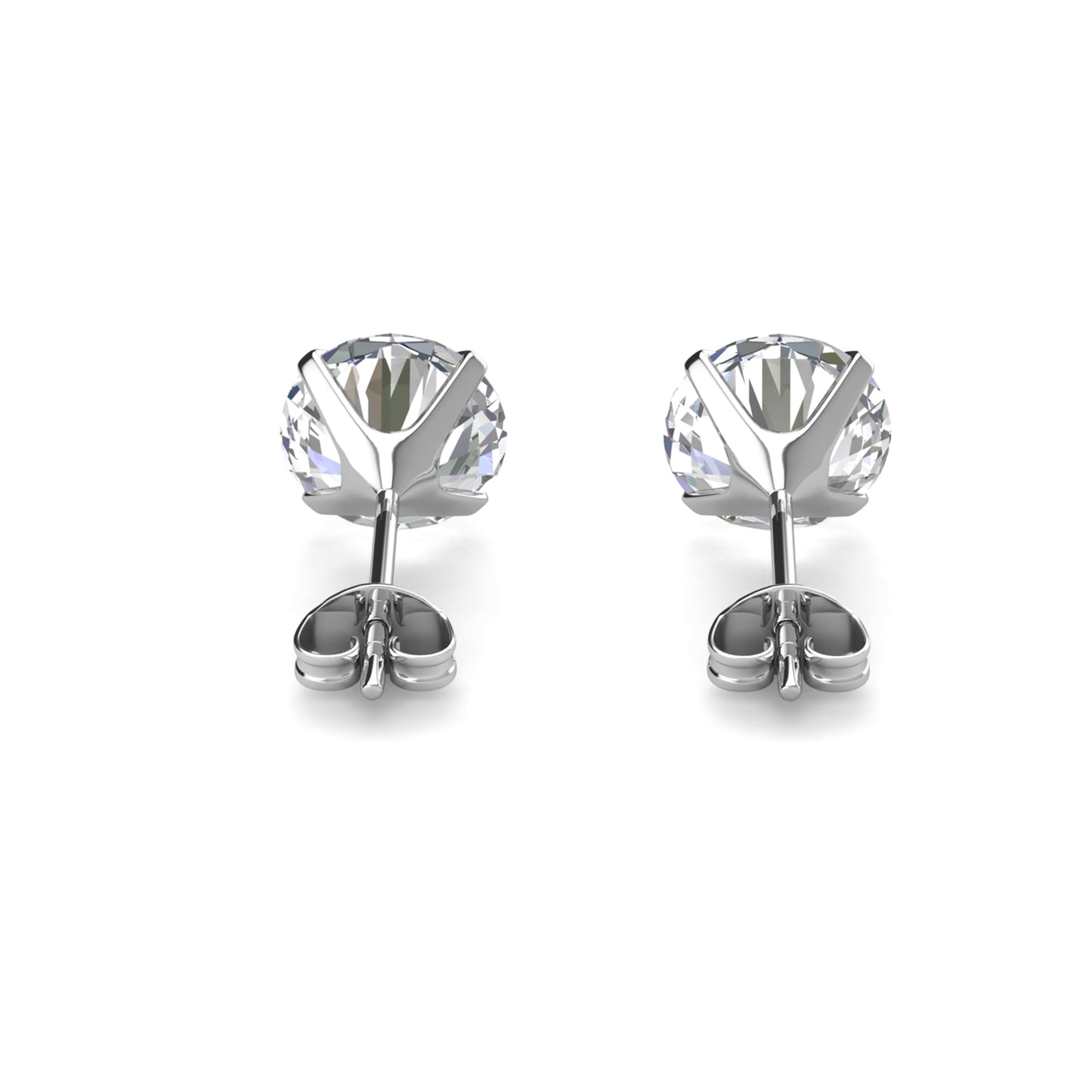 Orion Earrings ME043 WG RG Cyncerity Jewelry with Moissanite, 925 Sterling Silver