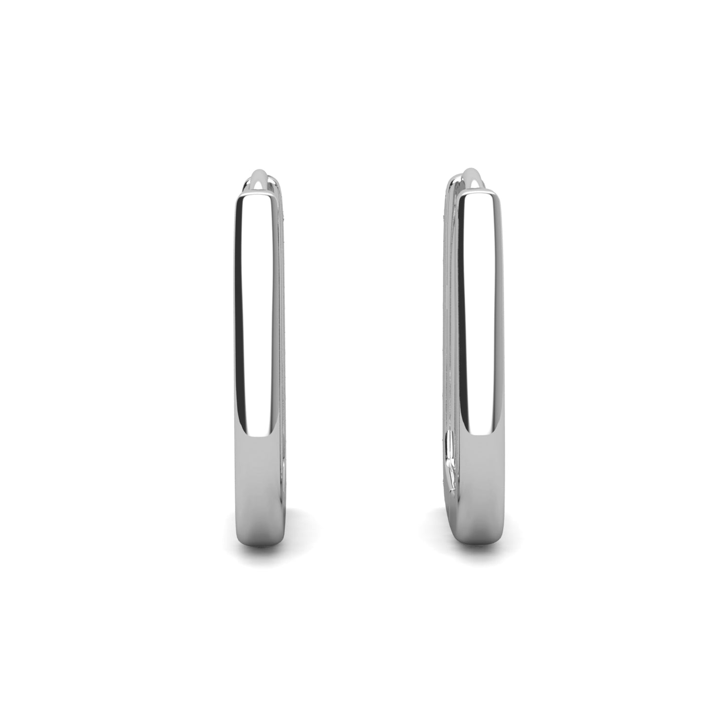 Quadra Earrings ME106 WG RG Cyncerity Jewelry with Moissanite, 925 Sterling Silver