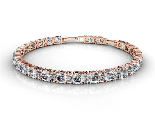 Joyful Bracelet, Cyncerity Jewellery in Rose Gold or White Gold with crystals from Swarovski®