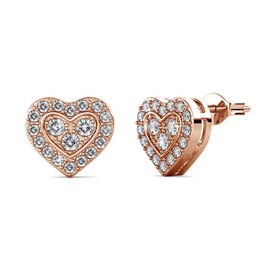 Brave Heart Earrings, Cyncerity Jewellery with crystals from Swarovski®