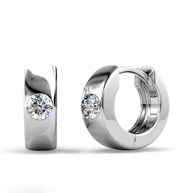 Uno Clip Earrings, Cyncerity Jewellery with crystals from Swarovski®