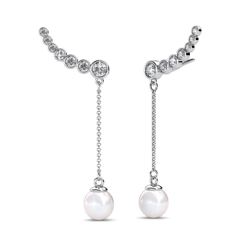 Pearly Wings Earrings, Cyncerity Jewellery with crystals from Swarovski®