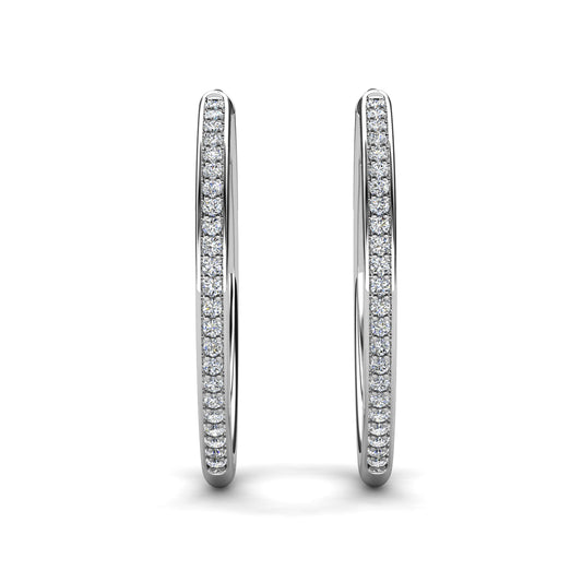 Elise Earrings ME085 WG RG Cyncerity Jewelry with Moissanite, 925 Sterling Silver