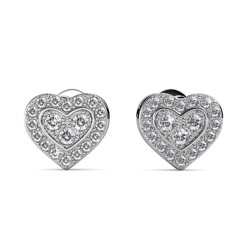 Brave Heart Earrings, Cyncerity Jewellery with crystals from Swarovski®