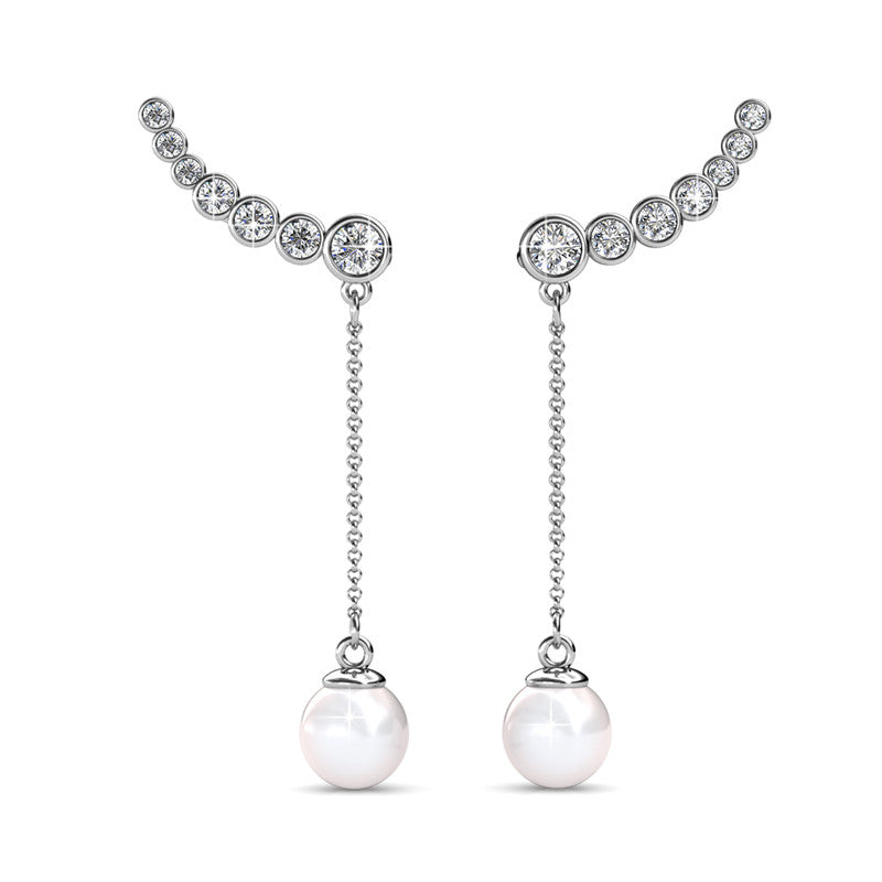 Pearly Wings Earrings, Cyncerity Jewellery with crystals from Swarovski®