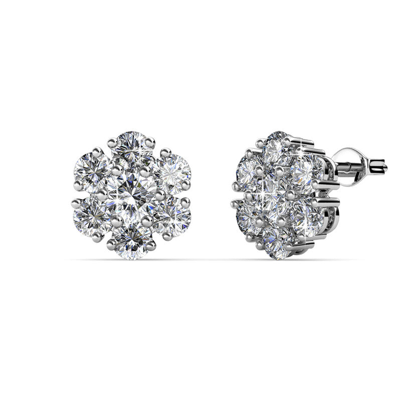 Fleur Earrings, Cyncerity Jewellery with crystals from Swarovski®