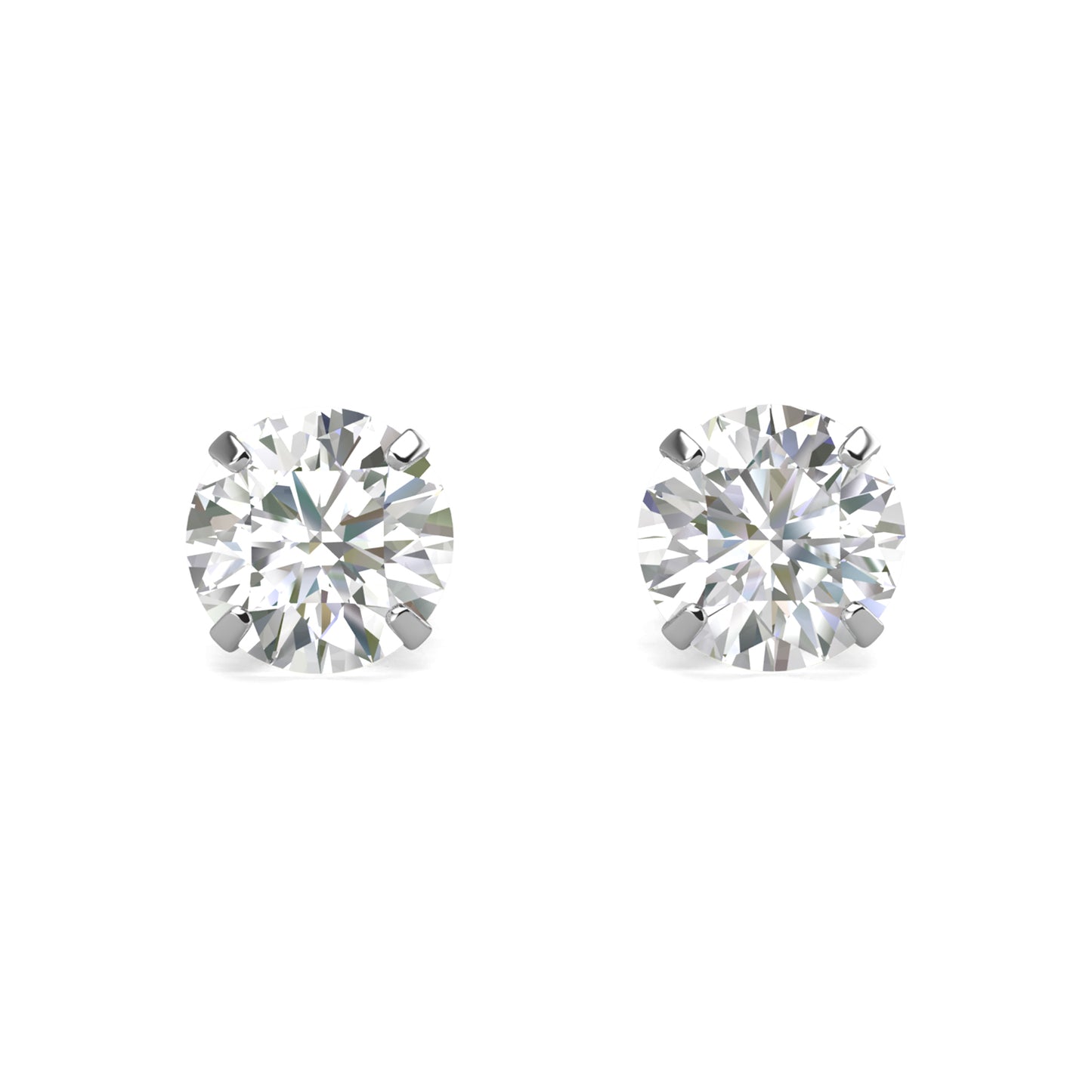 Orion Earrings ME043 WG RG Cyncerity Jewelry with Moissanite, 925 Sterling Silver