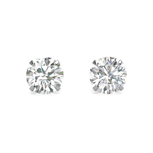 Orion Earrings ME043 WG RG Cyncerity Jewelry with Moissanite, 925 Sterling Silver
