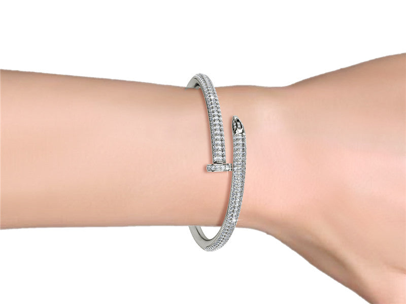 Nail Bangle, Cyncerity Jewellery with crystals from Swarovski®