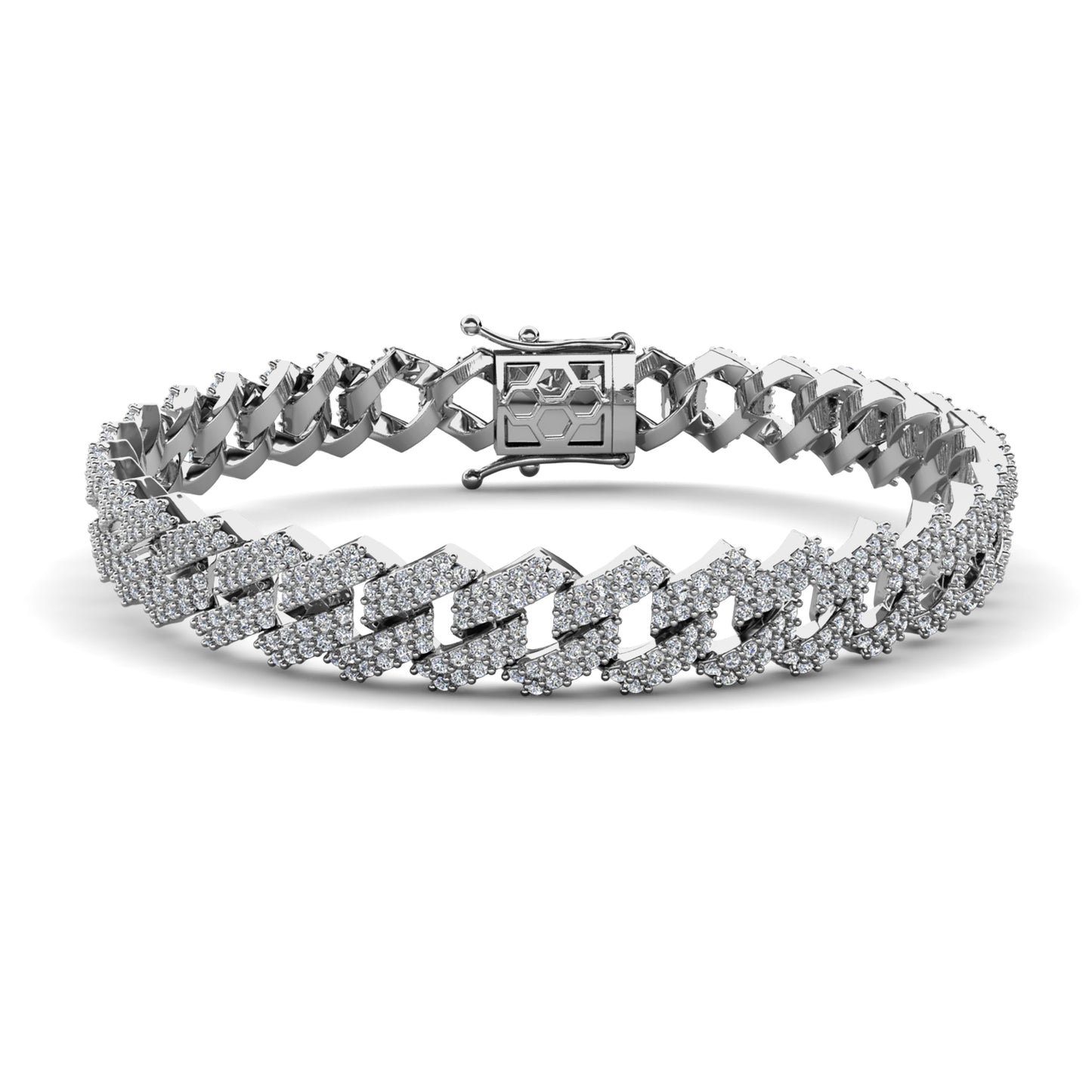 Bronte Bracelet MB046 WG RG Cyncerity Jewelry with Moissanite, 925 Sterling Silver