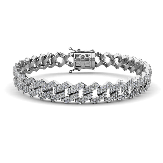 Bronte Bracelet MB046 WG RG Cyncerity Jewelry with Moissanite, 925 Sterling Silver