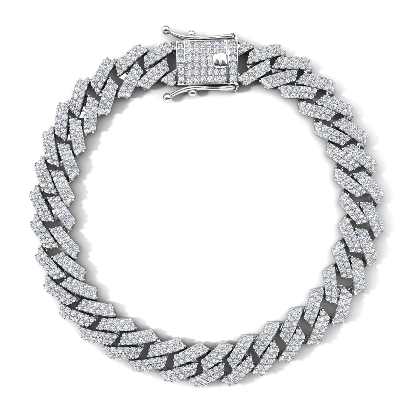 Bronte Bracelet MB046 WG RG Cyncerity Jewelry with Moissanite, 925 Sterling Silver