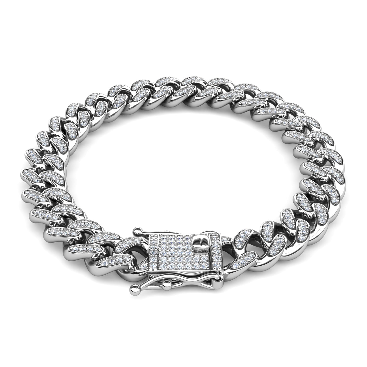 Rochelle Bracelet MB047 WG RG Cyncerity Jewelry with Moissanite, 925 Sterling Silver