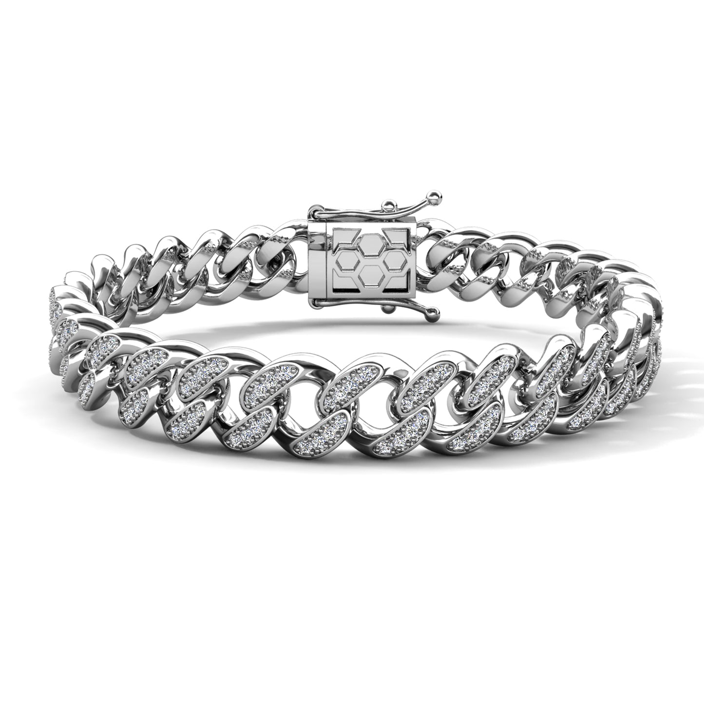 Rochelle Bracelet MB047 WG RG Cyncerity Jewelry with Moissanite, 925 Sterling Silver