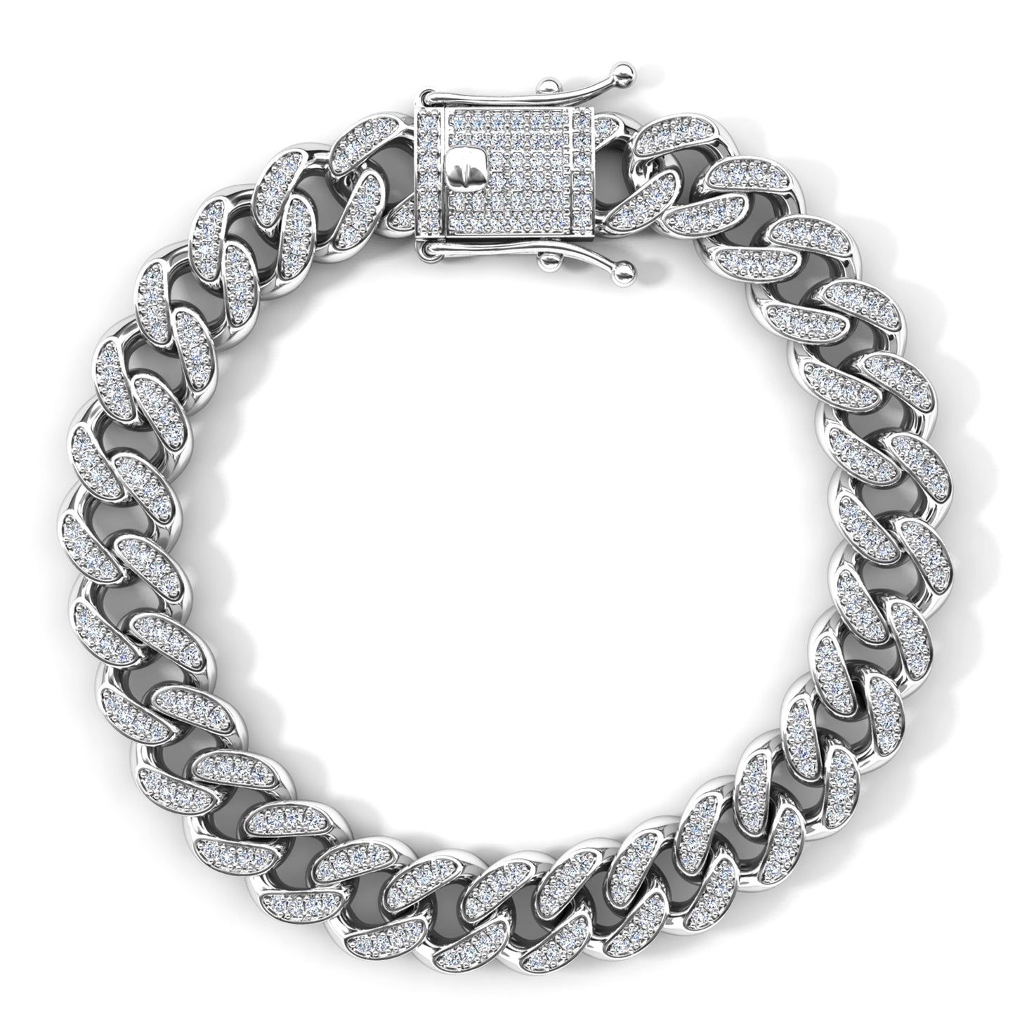 Rochelle Bracelet MB047 WG RG Cyncerity Jewelry with Moissanite, 925 Sterling Silver
