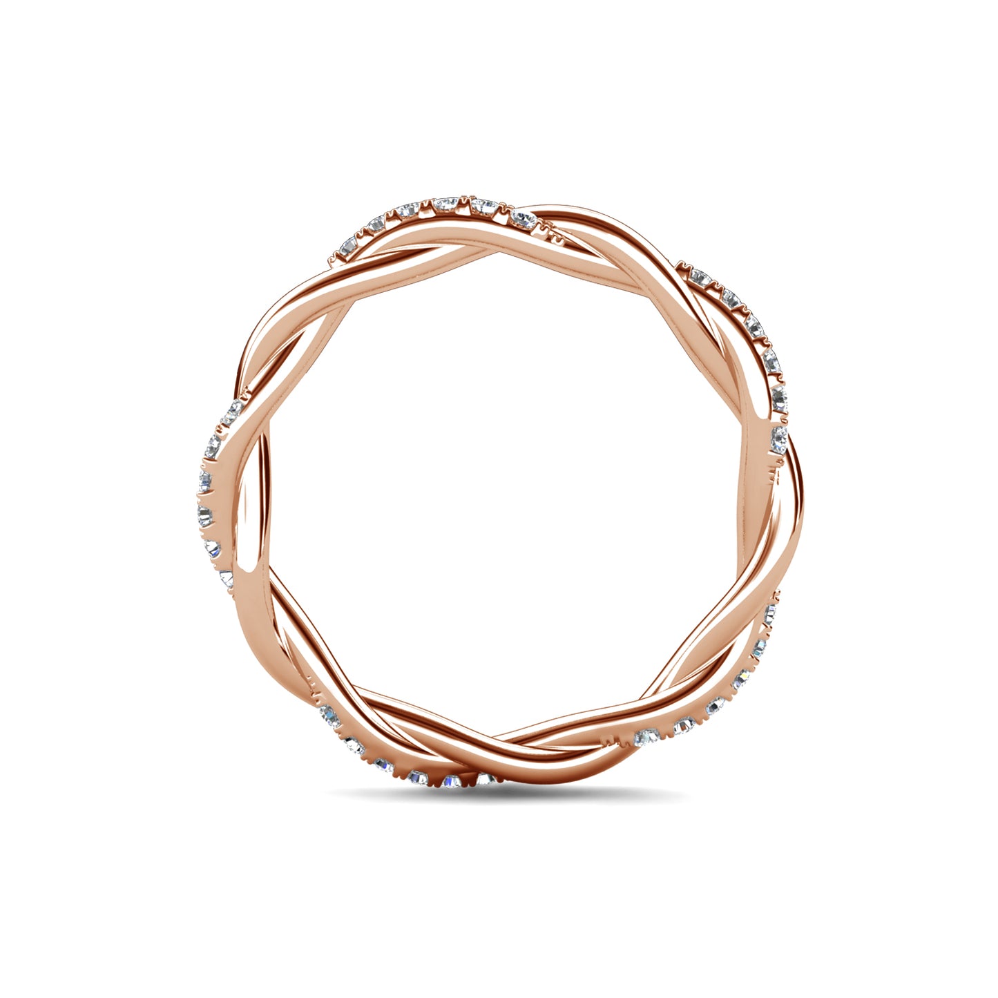 Advent Ring MR118 WG RG Cyncerity Jewelry with Moissanite, 925 Sterling Silver