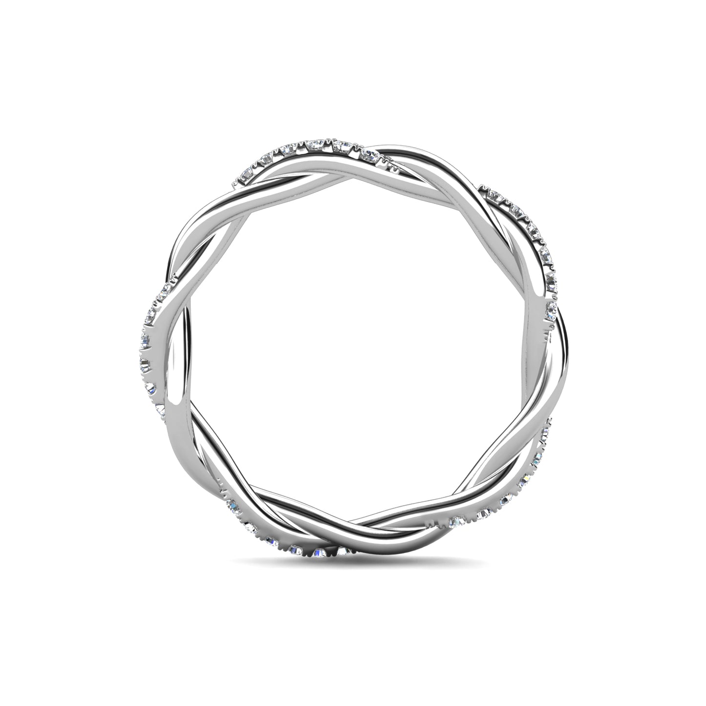 Advent Ring MR118 WG RG Cyncerity Jewelry with Moissanite, 925 Sterling Silver