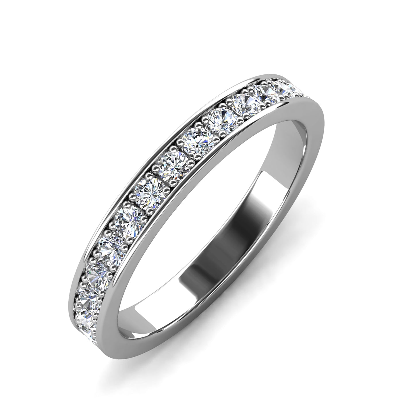 Rodillo Ring MR247 WG RG Cyncerity Jewelry with Moissanite, 925 Sterling Silver