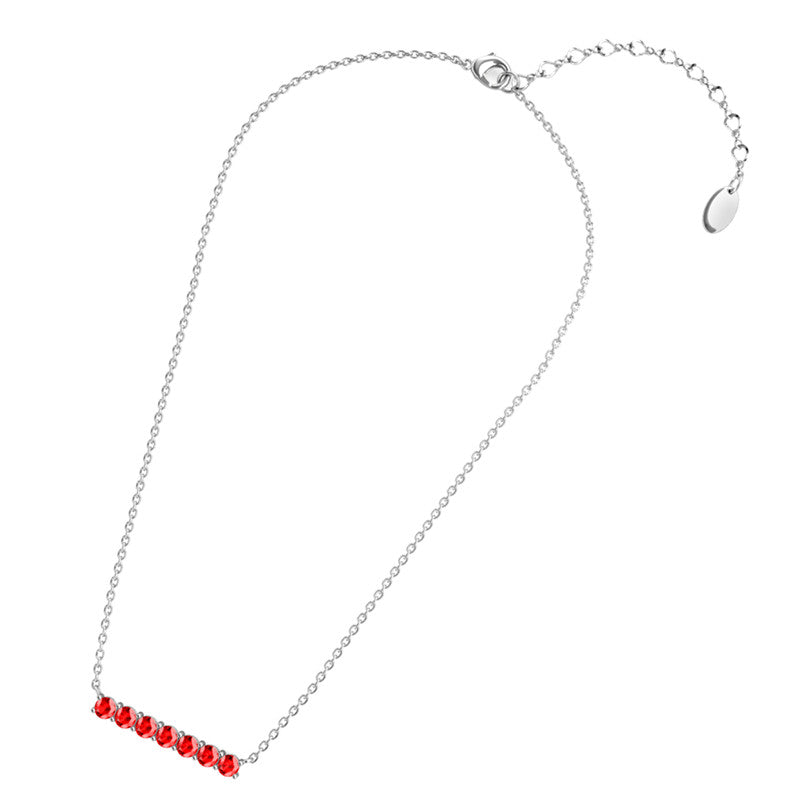 Lucky Seven Birthstone Pendant, Cyncerity Jewellery with crystals from Swarovski®