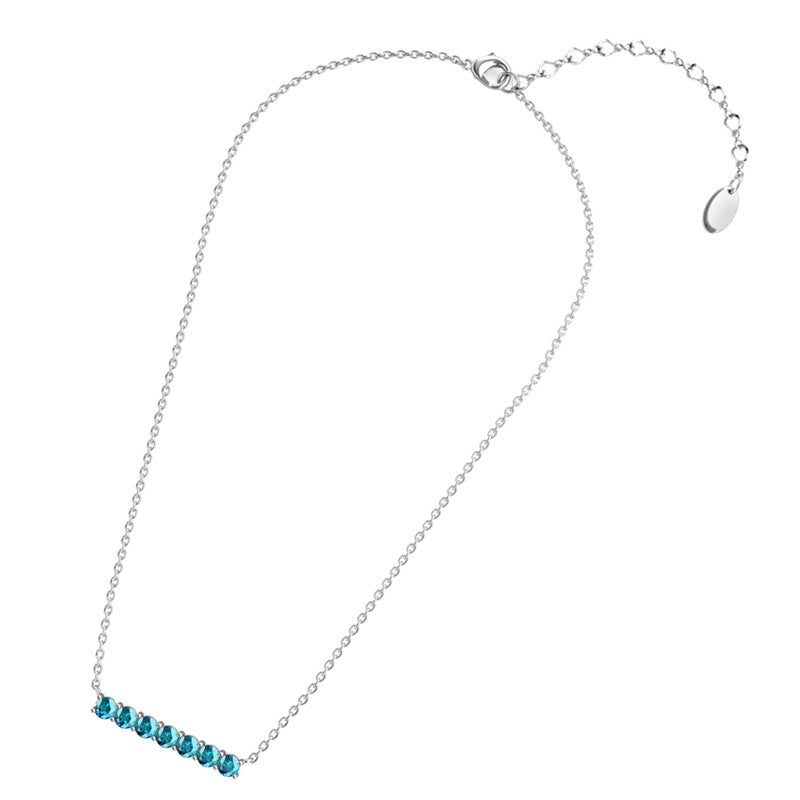 Lucky Seven Birthstone Pendant, Cyncerity Jewellery with crystals from Swarovski®