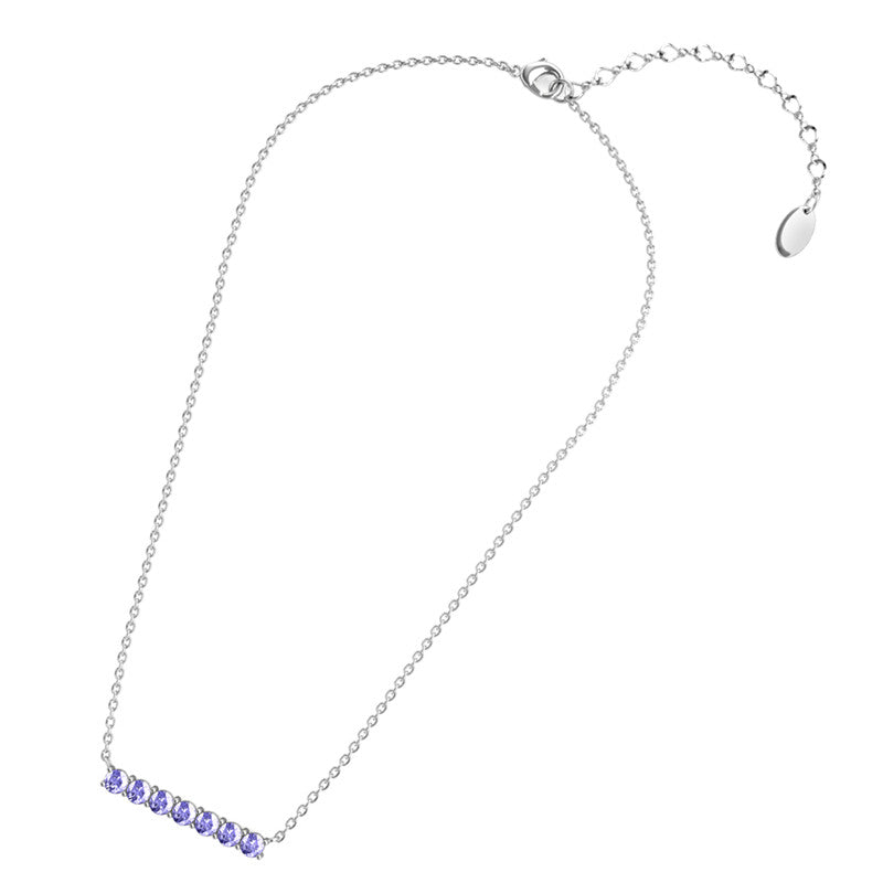 Lucky Seven Birthstone Pendant, Cyncerity Jewellery with crystals from Swarovski®
