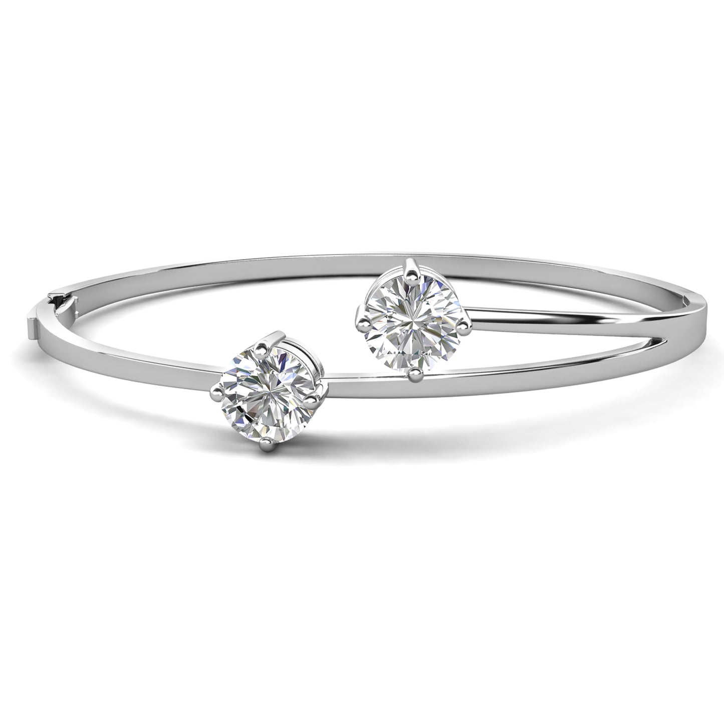 Florence Bracelet MB018 WG RG Cyncerity Jewelry with Moissanite, 925 Sterling Silver