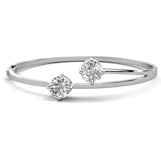 Florence Bracelet MB018 WG RG Cyncerity Jewelry with Moissanite, 925 Sterling Silver