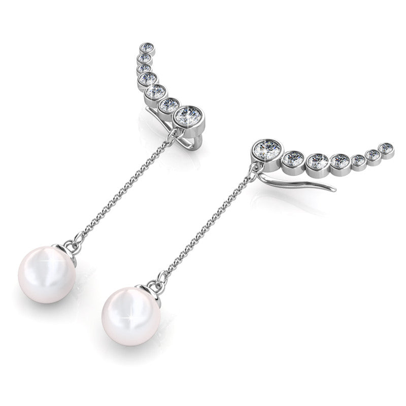 Pearly Wings Earrings, Cyncerity Jewellery with crystals from Swarovski®