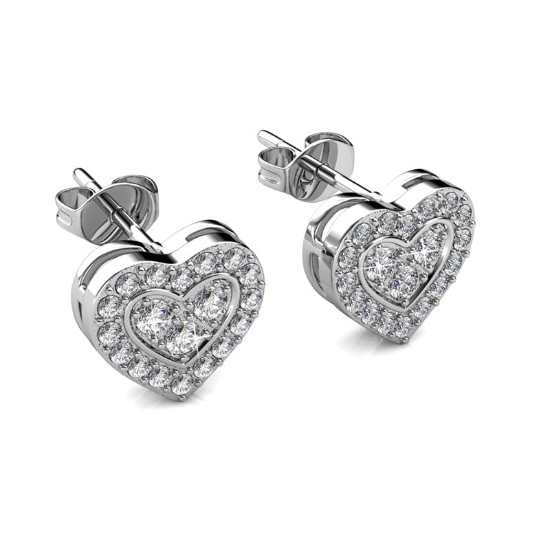 Brave Heart Earrings, Cyncerity Jewellery with crystals from Swarovski®