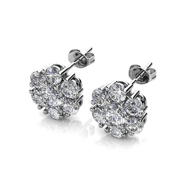 Fleur Earrings, Cyncerity Jewellery with crystals from Swarovski®