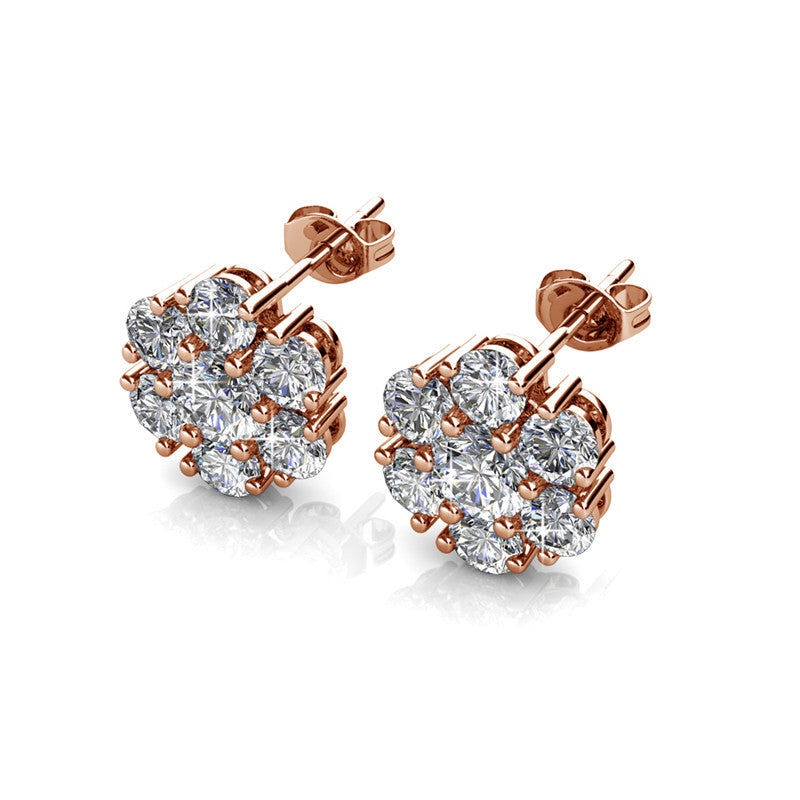 Fleur Earrings, Cyncerity Jewellery with crystals from Swarovski®