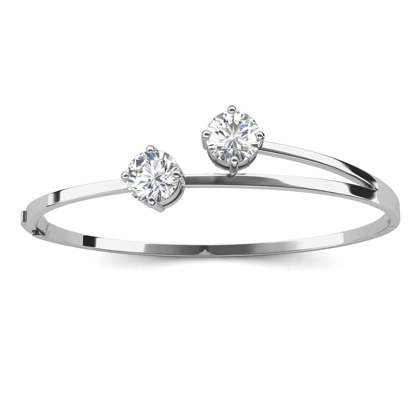Florence Bracelet MB018 WG RG Cyncerity Jewelry with Moissanite, 925 Sterling Silver
