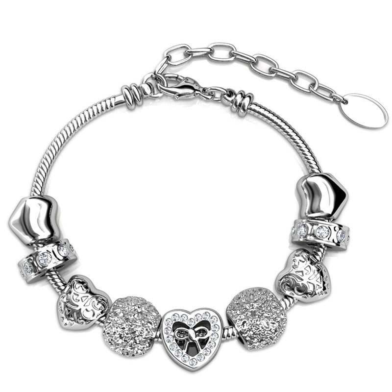 Jetaime Charm Bracelet, Cyncerity Jewellery with crystals from Swarovski®